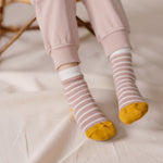 Pehr-Striped Crew Socks with Grips-Blossom Stripe-2
