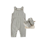 Pehr-Overall and Bootie Set-Railroad Stripe-1