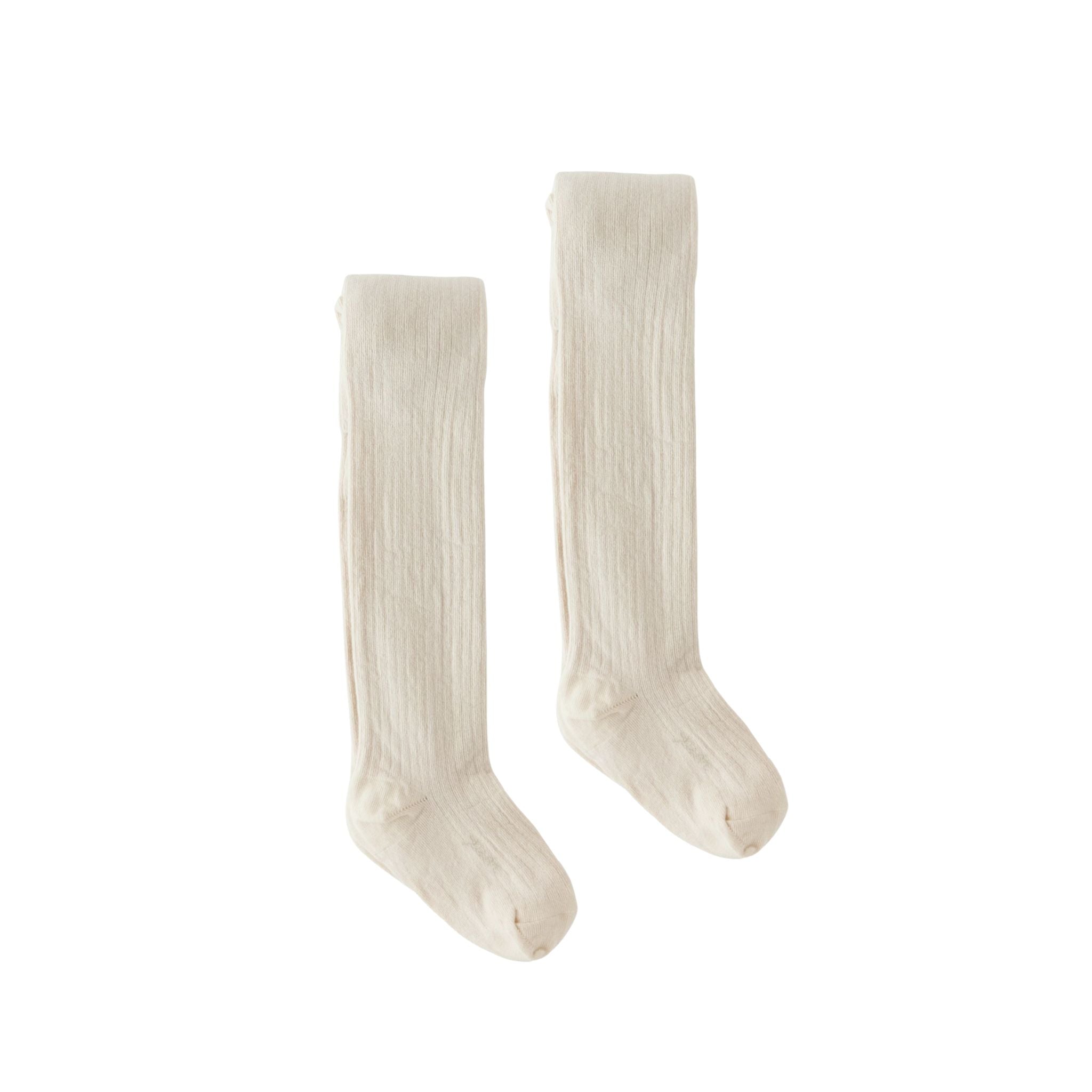 ribbed tights 2 pack natural