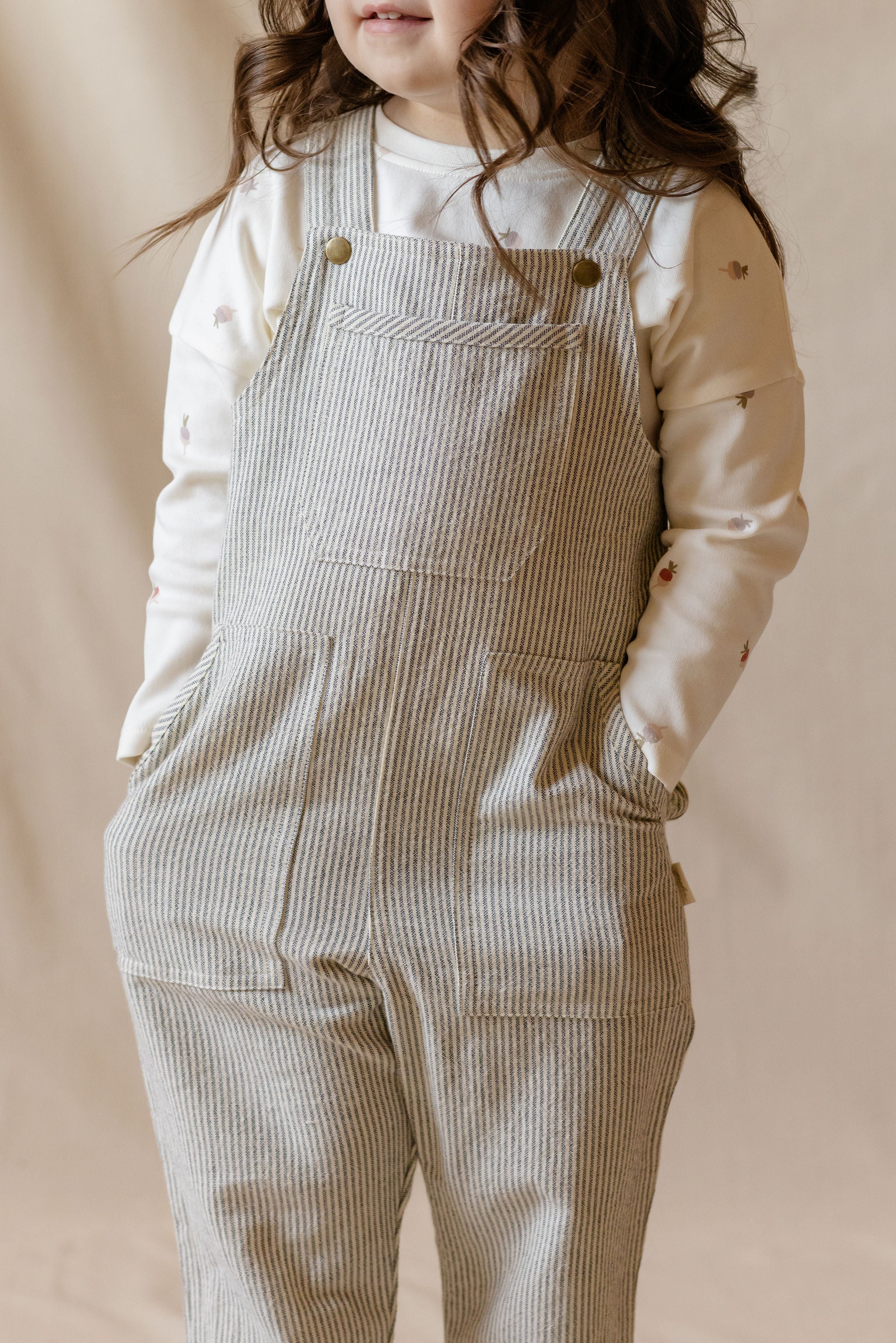 Pehr-Railroad Toddler Overall-Railroad Stripe-5