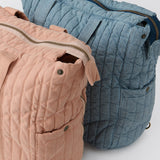 Soft Indigo and Peony Convertible Diaper Bag