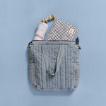 Soft Indigo Twill Convertible Diaper Bag