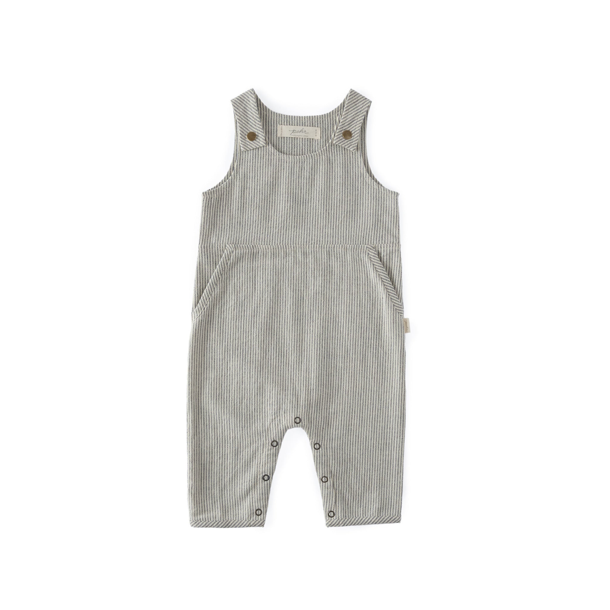 Pehr-Railroad Baby Overall-Railroad Stripe-1
