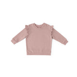 Pehr-Toddler French Terry Ruffle Sweatshirt-Soft Peony-1