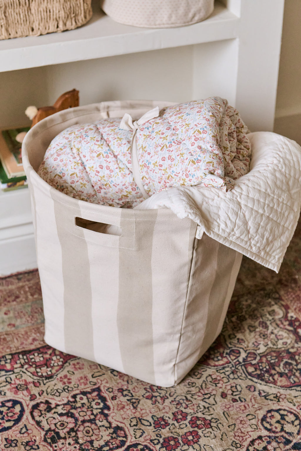 tapered hamper taupe