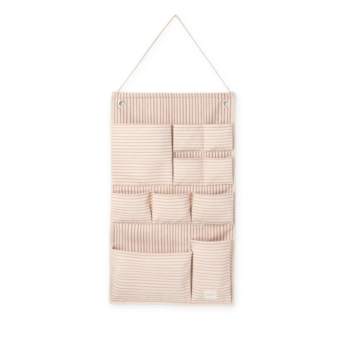 hanging wall organizer stripes away peony in pinks pattern