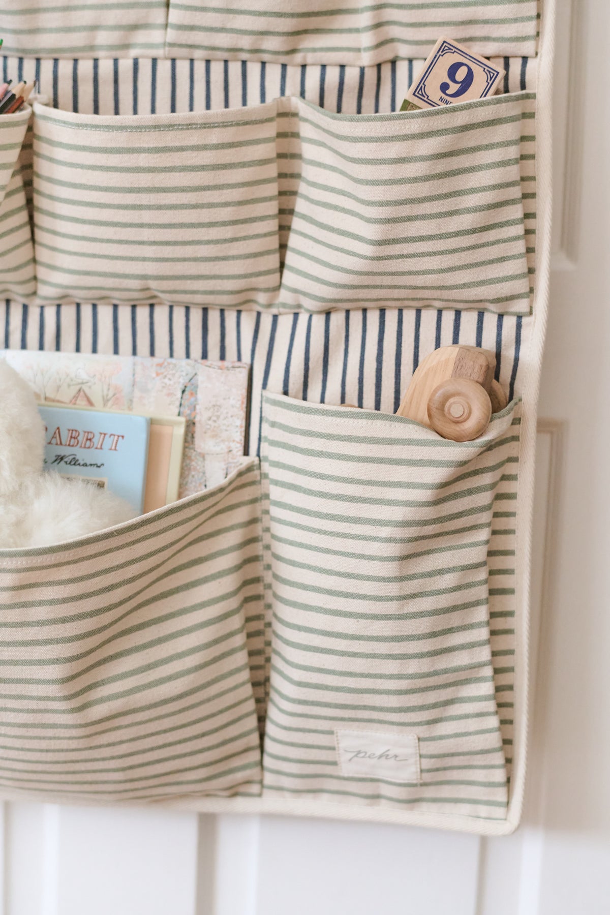 hanging wall organizer stripes away sea
