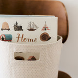 printed basket mini pin dot sea