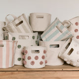 printed basket mini pin dot sea