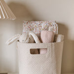 printed basket mini pin dot pebble