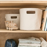 printed basket mini pin dot pebble