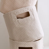 printed basket mini pin dot pebble
