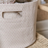 printed basket pint pin dot peony