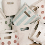 printed basket pint pin dot peony