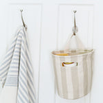 hanging basket taupe