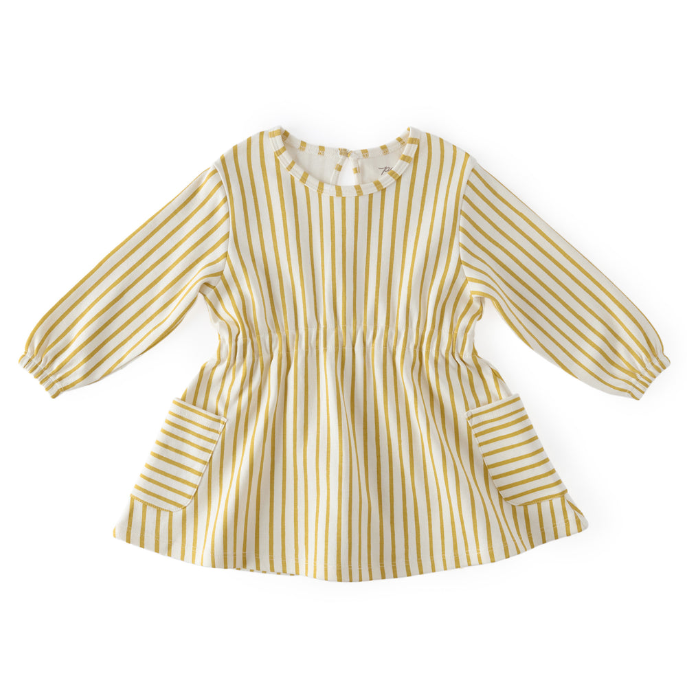 Long Sleeve Dress Dress Pehr Stripes Away Marigold 6 - 12 mos. 