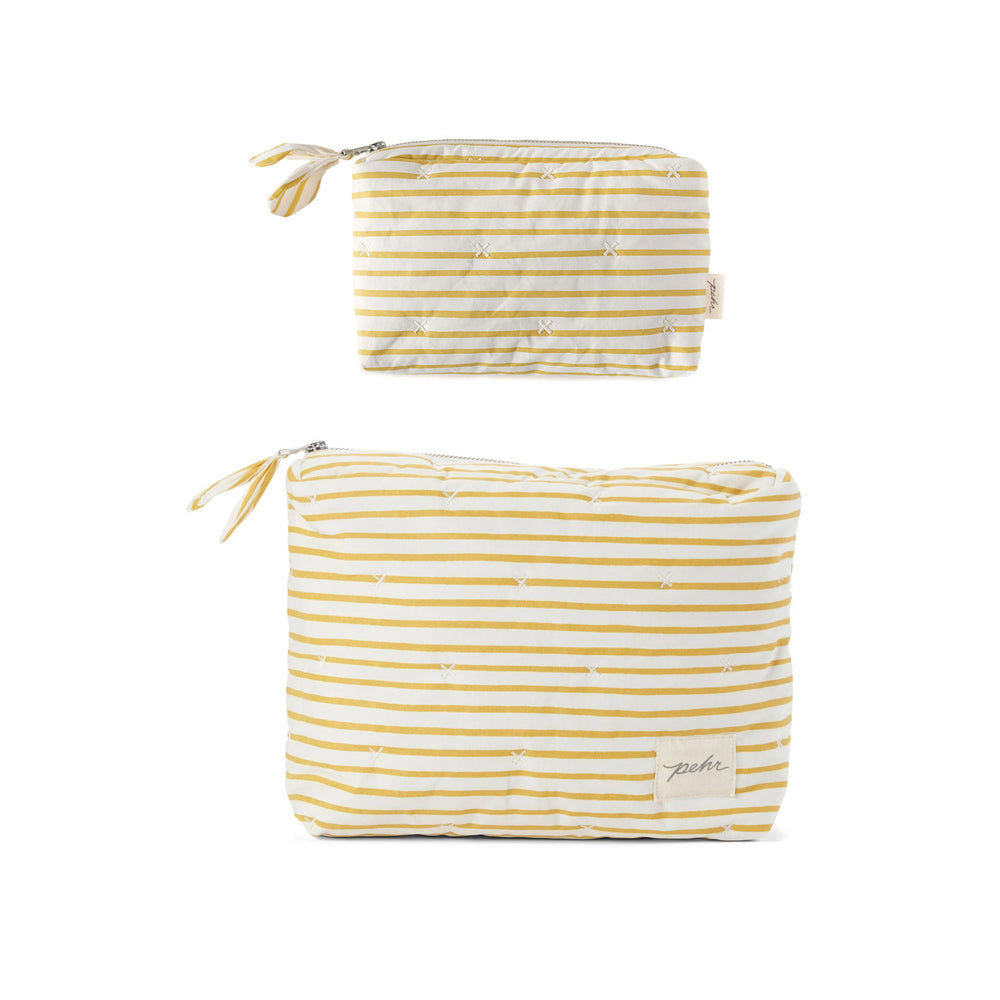On The Go Pouch Set KIT - Travel Pehr Stripes Away Marigold  