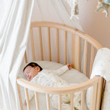 Pehr-Stokke x Pehr Fitted Sheet - V3-Stripes Away Pebble Grey Sleepi Mini-2
