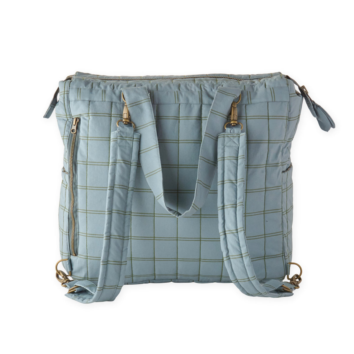 Windowpane- Convertible Diaper Bag- Back