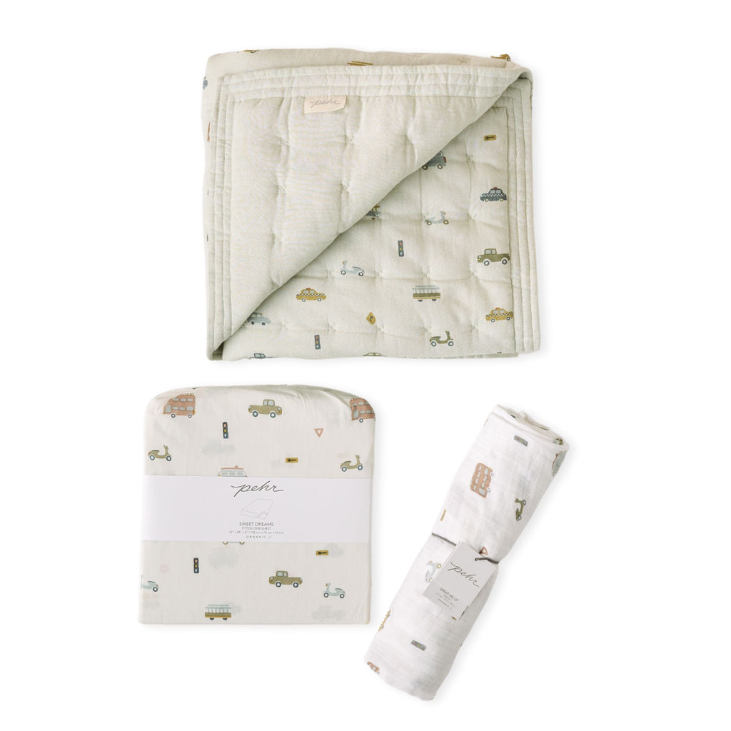 baby welcome newborn gift set for him in blues pattern pehr 1