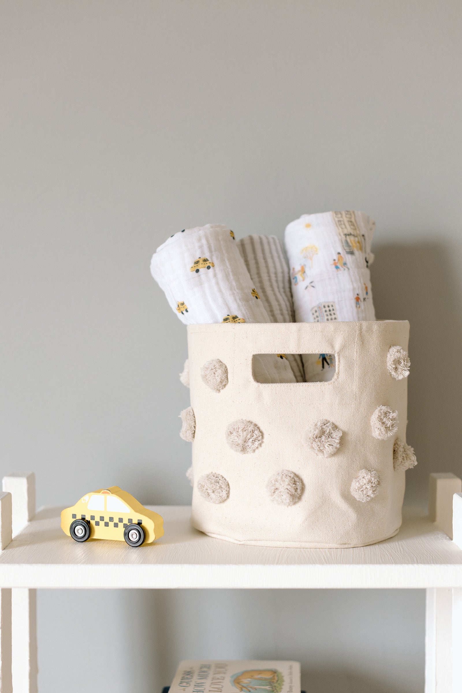 kids pom storage set grey