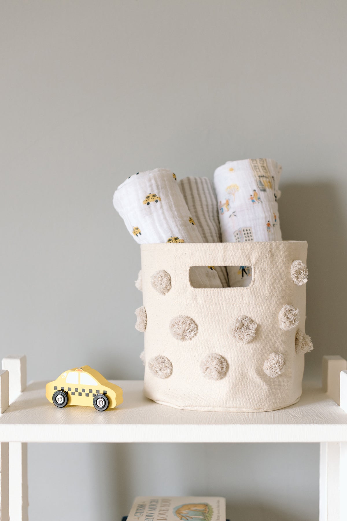 kids pom storage set grey