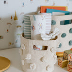 kids pom storage set natural