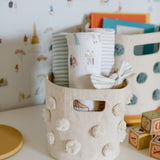 kids pom storage set natural