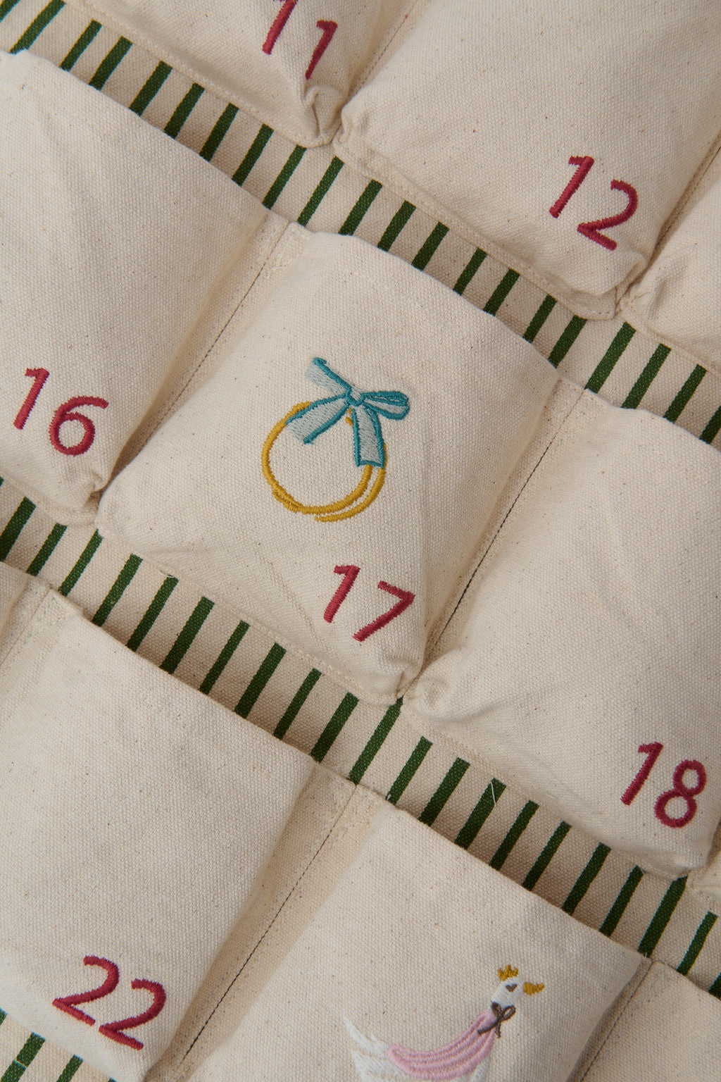 Advent Calendar - Countdown to Christmas- Close Up Pocket Detail