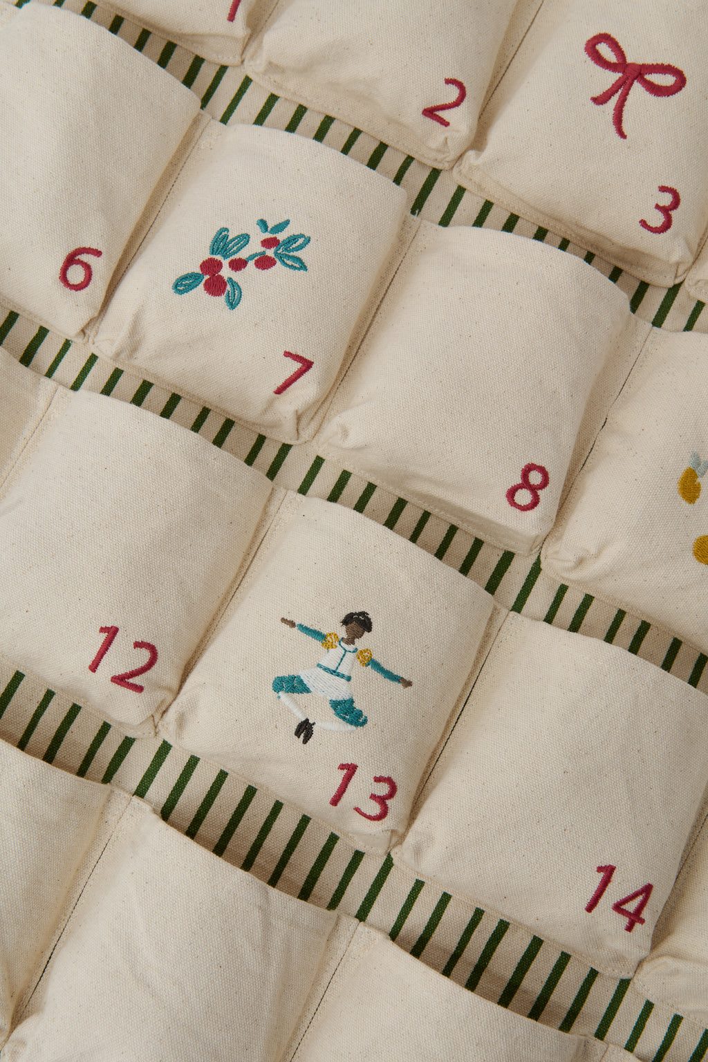 Advent Calendar - Countdown to Christmas- Close Up Pocket Numbers and Detail