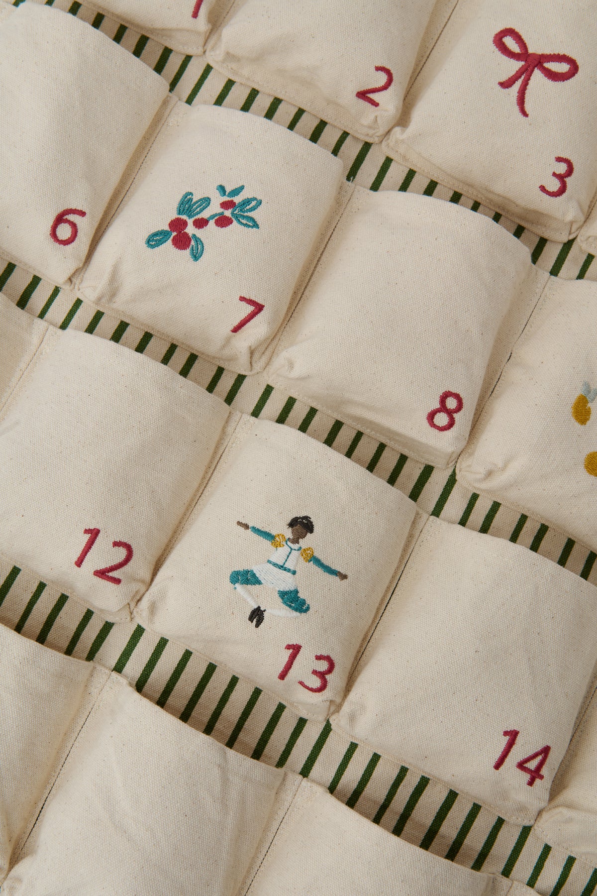 Advent Calendar - Countdown to Christmas- Close Up Pocket Numbers and Detail