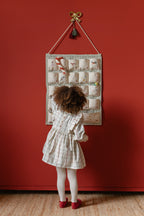 Advent Calendar - Countdown to Christmas- Hanging- Holiday- Decor- Toddler in Dress