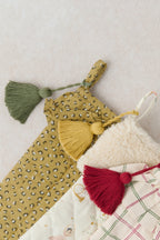 Holiday Stocking Ruffle - Spotted and Noel Check- Up Close Tassels