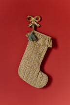 Holiday Stocking Ruffle - Spotted- Red Background