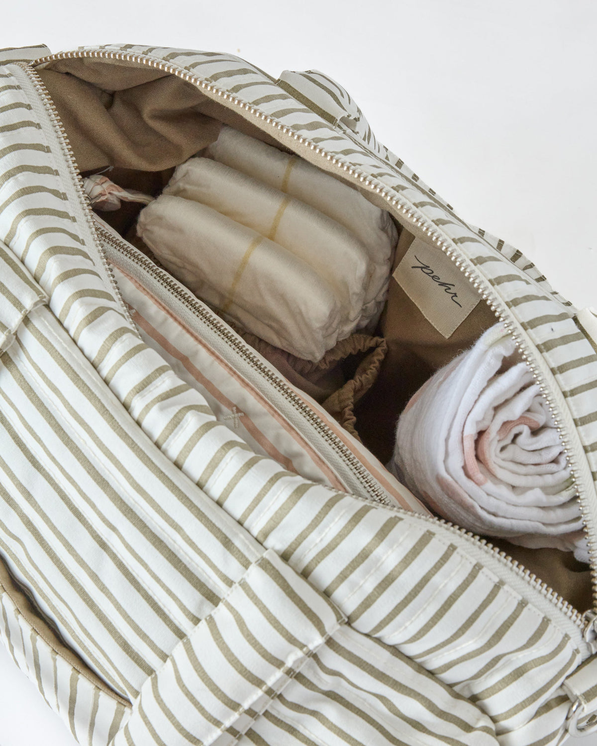 weekender bag stripes away olive