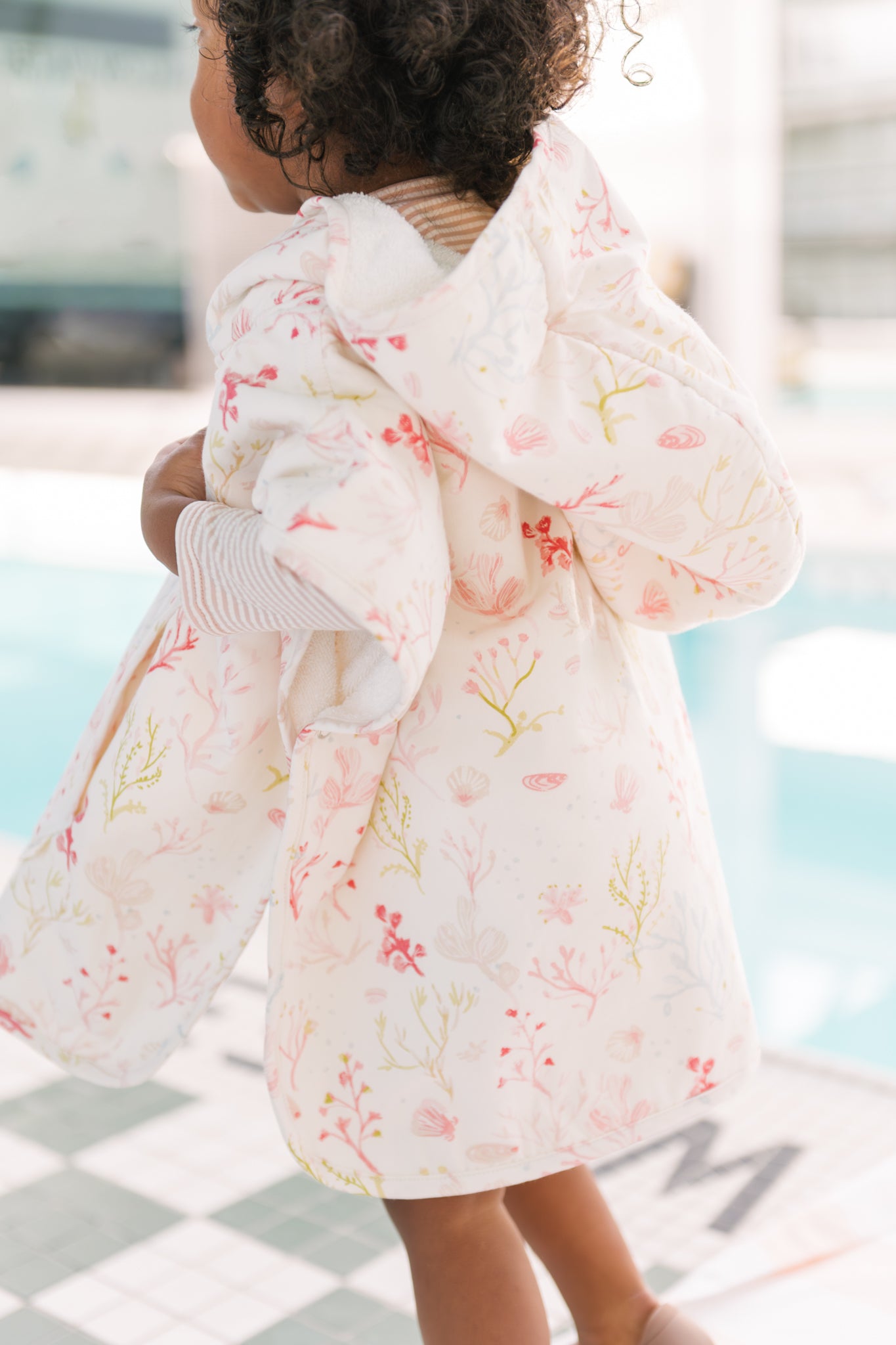 Hooded Poncho Towel - Sea Bloom