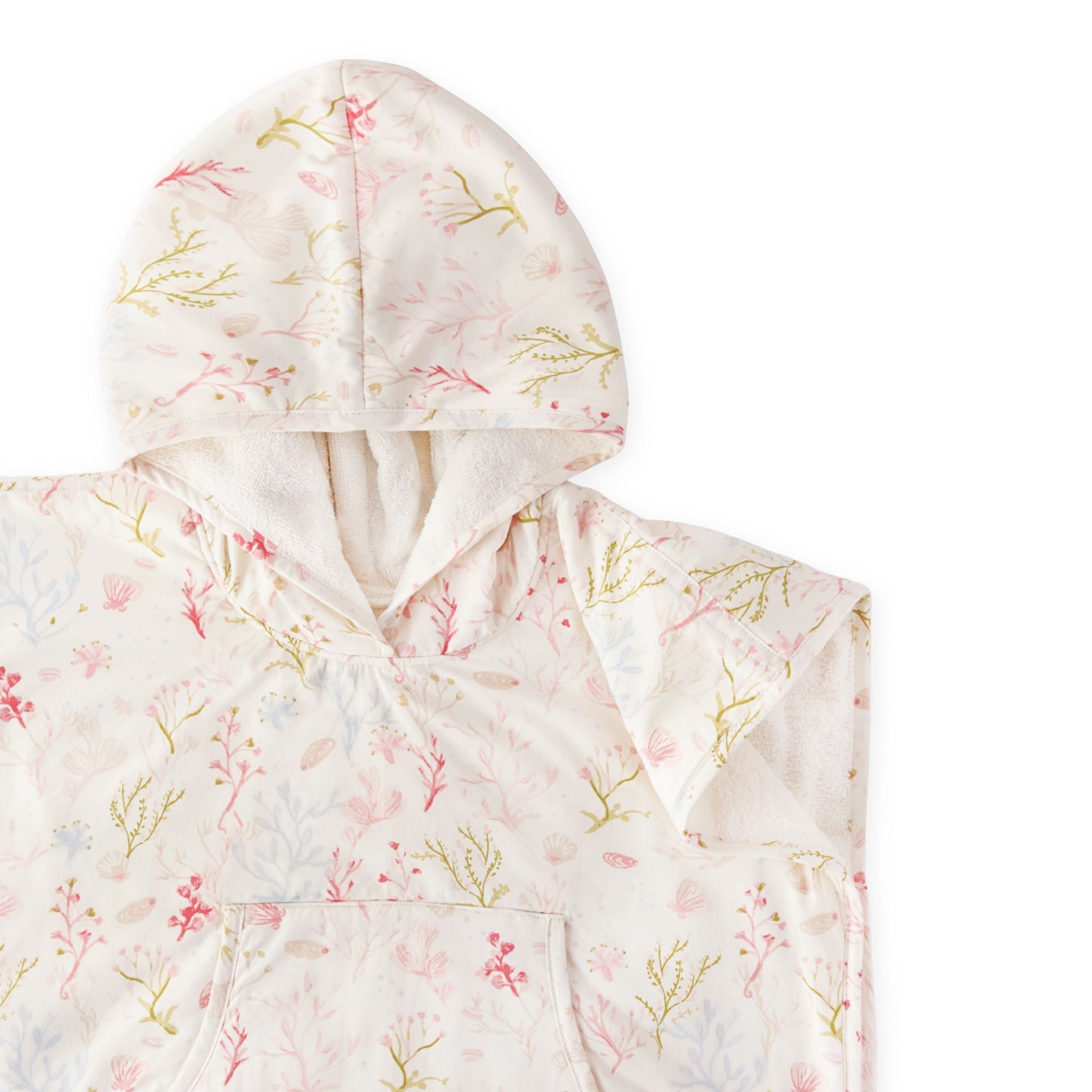hooded poncho towel sea bloom