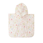 hooded poncho towel sea bloom