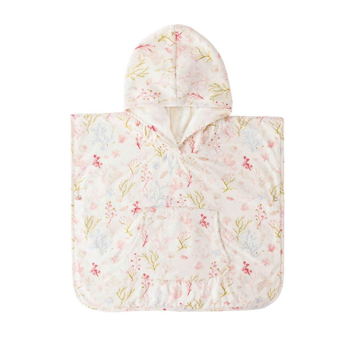 hooded poncho towel sea bloom