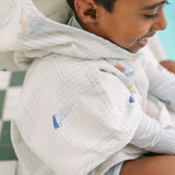 Hooded Poncho Towel - Set Sail