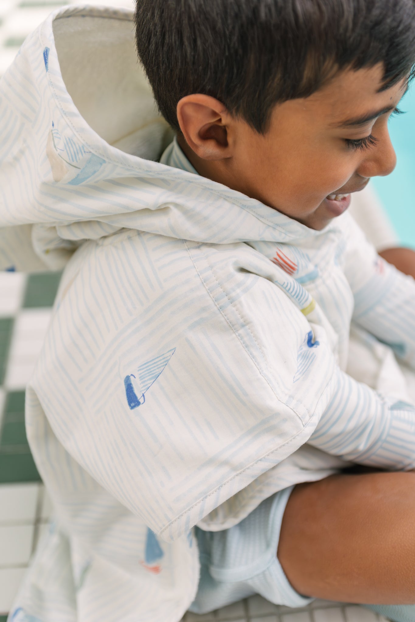 Hooded Poncho Towel - Set Sail