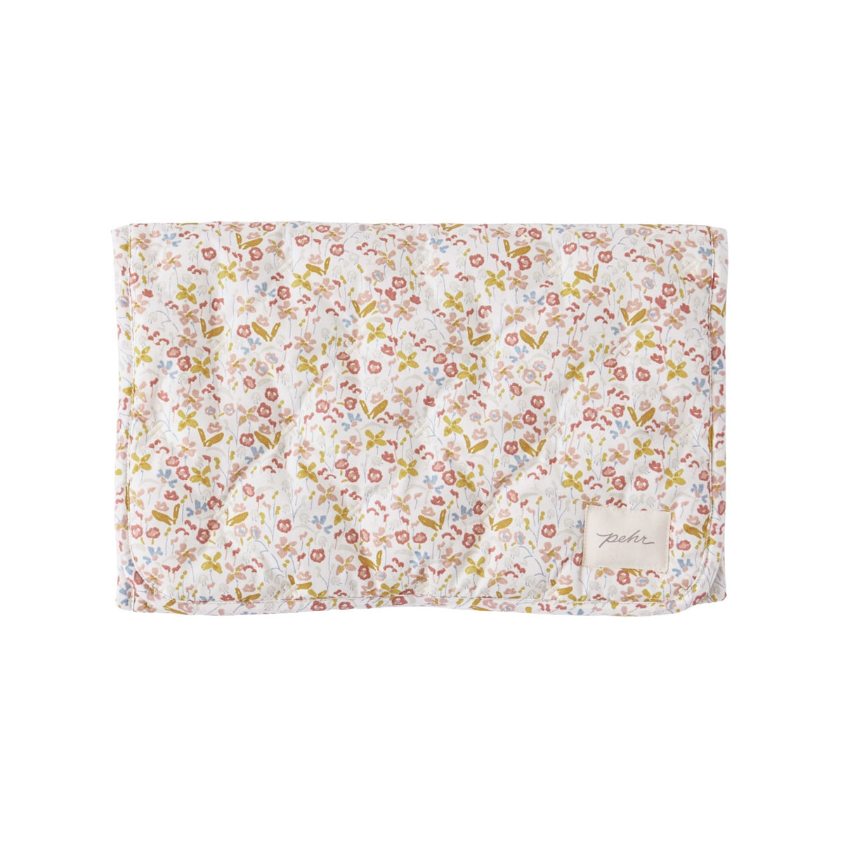 on the go portable changing pad floret in pinks pattern