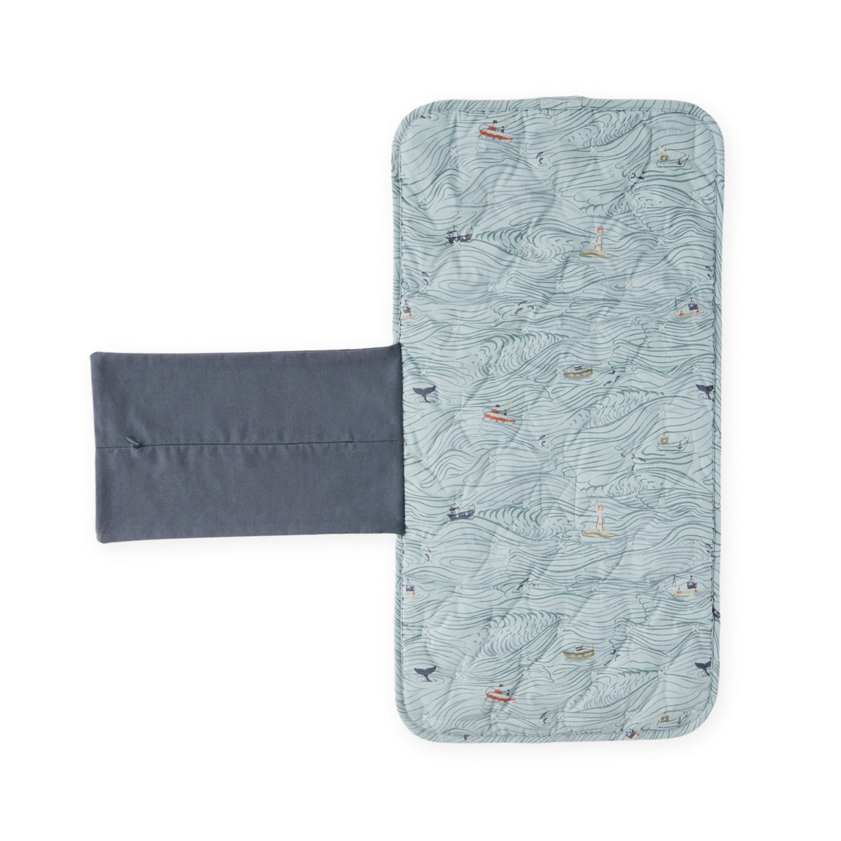On The Go Portal Changing Pad- Open- High Seas Blue