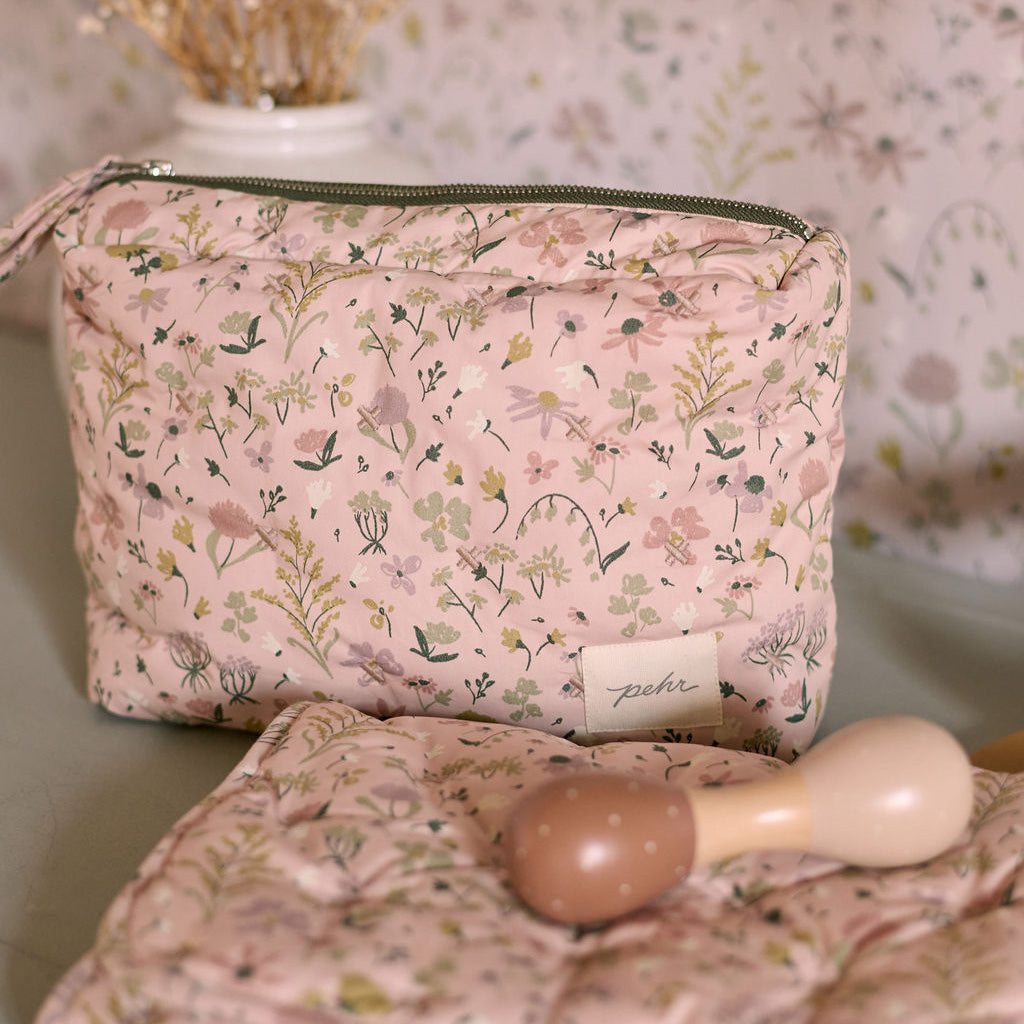 On The Go Pouch - Wildflower- Matching Nursery- Pink Floral