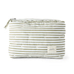 on the go pouch stripes away olive in greens pattern