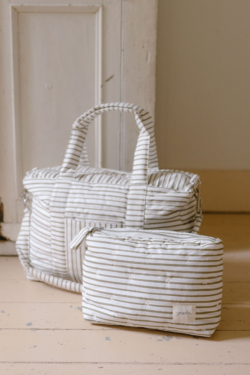on the go pouch stripes away olive