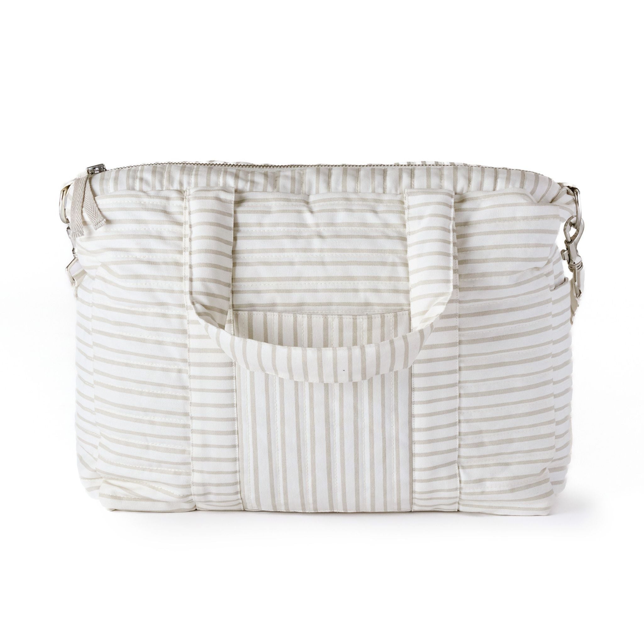weekender bag stripes away pebble grey in neutrals pattern e4009104 diaperbag 1
