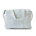weekender bag stripes away deep sea in blues pattern