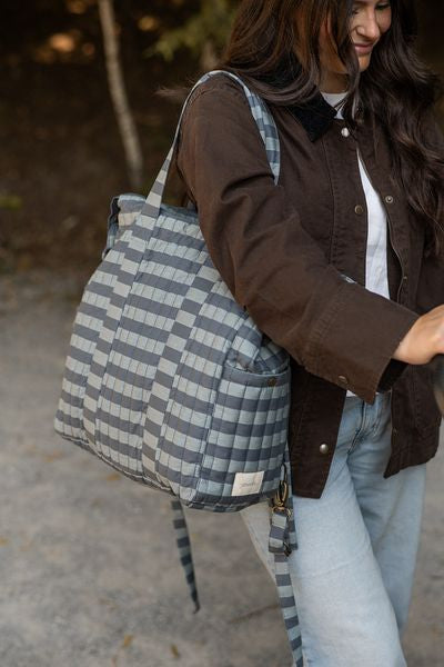 Pehr-Convertible Diaper Bag-Indigo Stripe-3