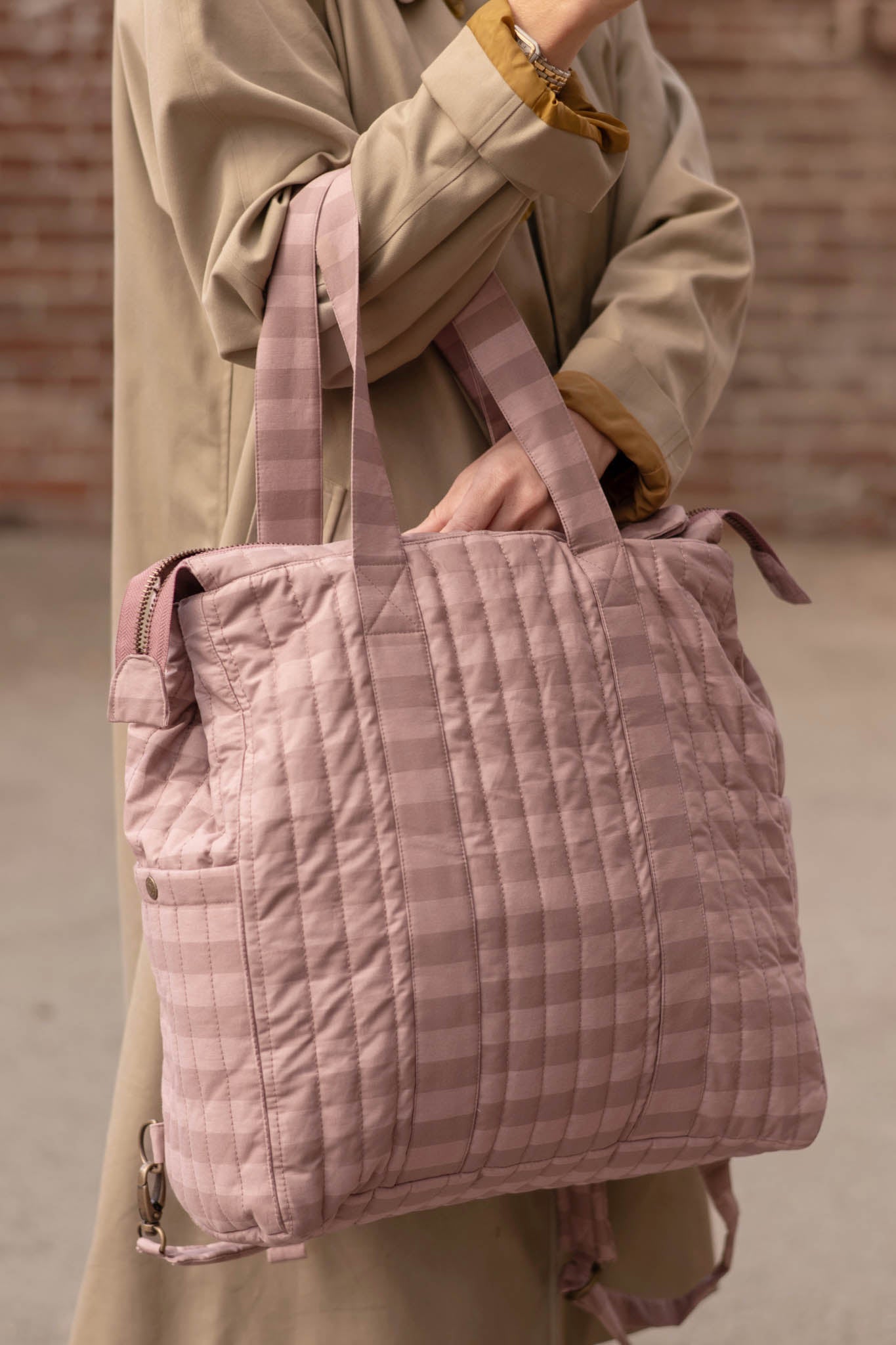 Pehr-Convertible Diaper Bag-Thistle Stripe-3
